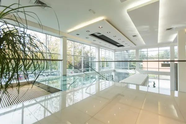 commercial glass interior