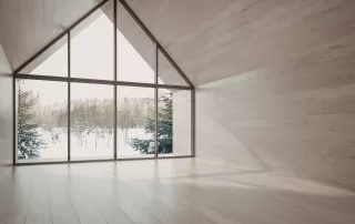 A-Frame Home with Panoramic Glass Wall - 5 Creative Ways to Use Glass in Home Interiors